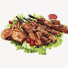 Lichen-covered boulders amid dense spruce-fir forest