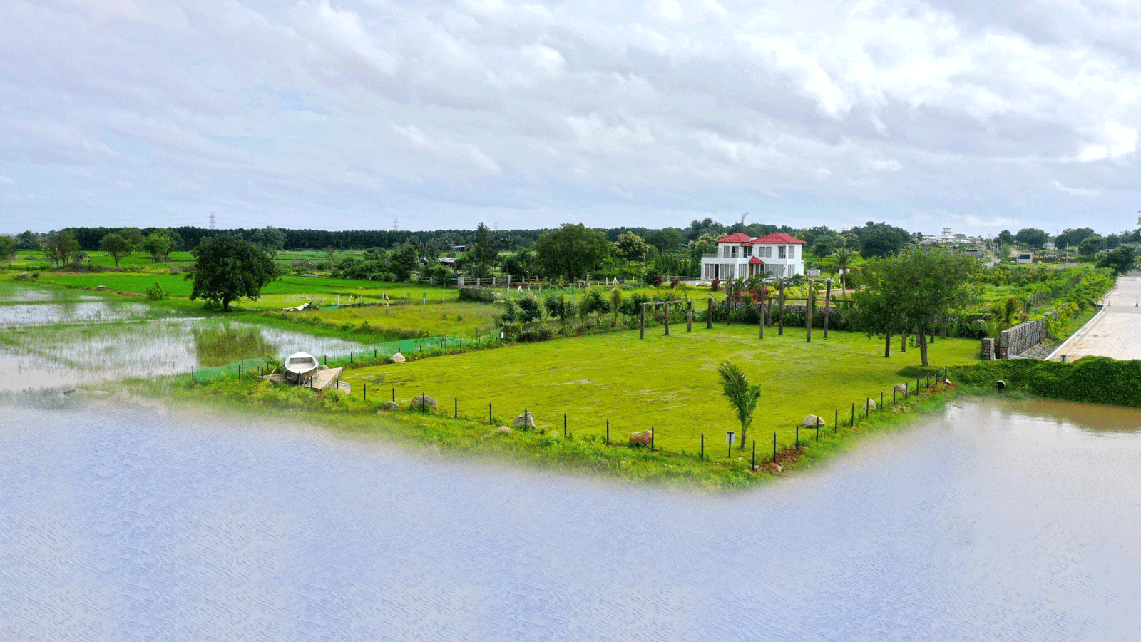 Peaceful landscape view